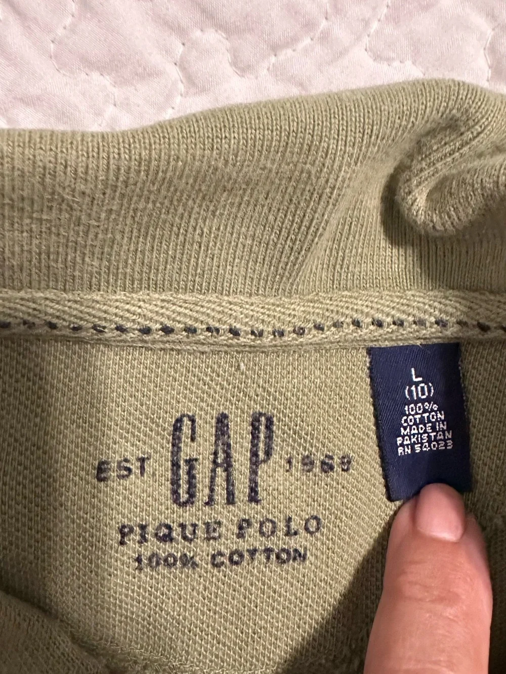 GAP BoysOlive Green Pique Polo Shirt